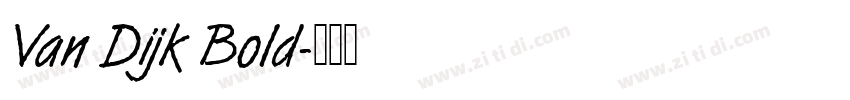 Van Dijk Bold字体转换